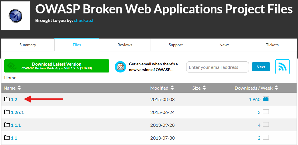 OWASP BWA SourceForge Page