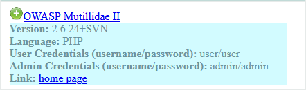 OWASP Mutillidae II Home